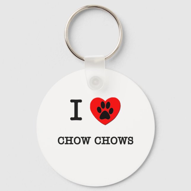 I LOVE MY CHOW CHOWS KEY RING (Front)
