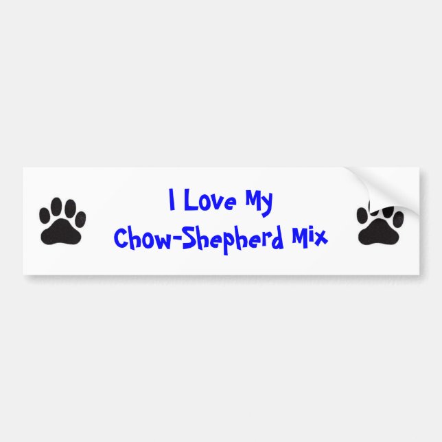 I Love My Chow-Shepherd Mix Bumper Sticker (Front)