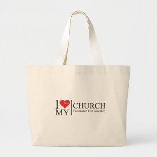 I love My Church Large Tote Bag