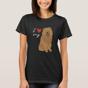 I Love My Cinnamon Chow Chow Dog Lover T-Shirt