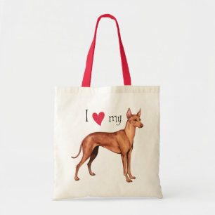 I Love my Cirneco dell'Etna Tote Bag