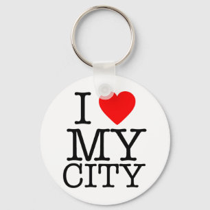 I Love my city Key Ring
