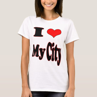 I Love My City-Ladies Baby Doll Fitted (2) T-Shirt