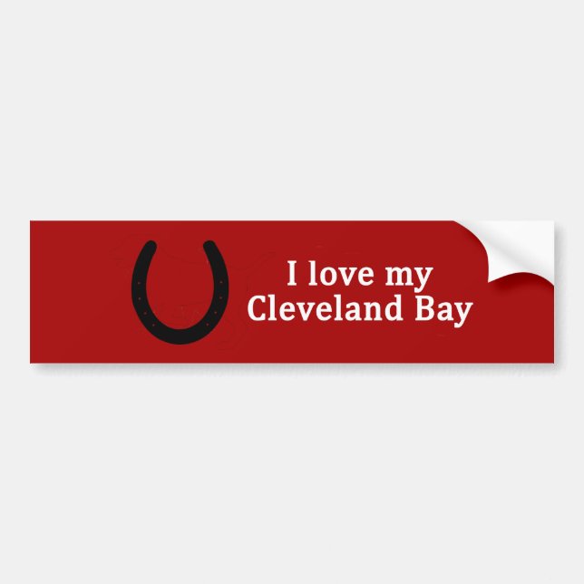 I Love My Cleveland Bay Horse Bumper Sticker (Front)