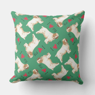 I Love my Clumber Spaniel Cushion