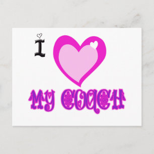 I Love MY COACH Postcard