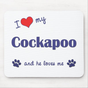 I Love My Cockapoo (Male Dog) Mouse Pad
