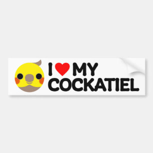I LOVE MY COCKATIEL – cinnamon male Bumper Sticker