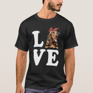 I Love My Cocker Spaniel Bandanna Sunglasses Dog T-Shirt