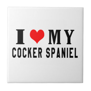 I Love My Cocker Spaniel Ceramic Tile