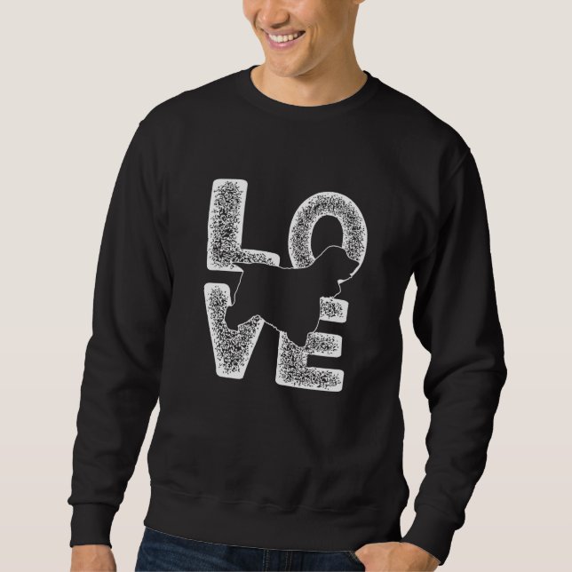 I Love My Cocker Spaniel Dog Theme Sweatshirt (Front)