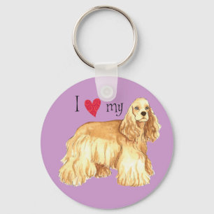 I Love my Cocker Spaniel Key Ring