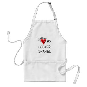 I Love My Cocker Spaniel Standard Apron