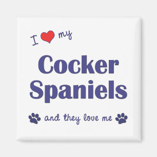 I Love My Cocker Spaniels (Multiple Dogs) Magnet