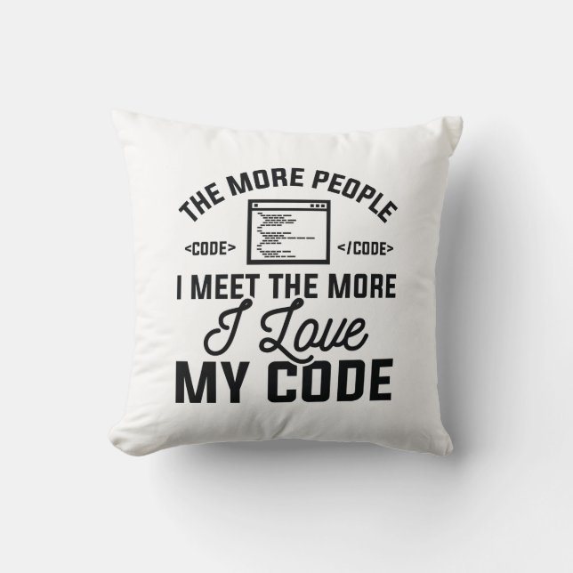 I Love My Code Cushion (Front)