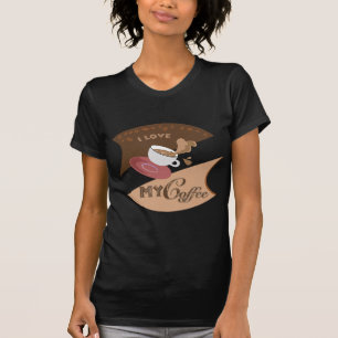 I Love My Coffee Retro Diner Java Splash T-Shirt