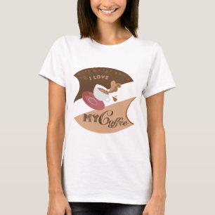 I Love My Coffee Retro Diner Java Splash T-Shirt