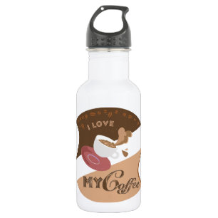 I Love My Coffee Retro Java 532 Ml Water Bottle