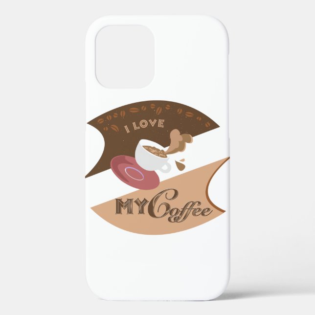 I Love My Coffee Retro Java Case-Mate iPhone Case (Back)
