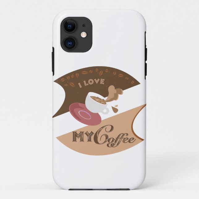 I Love My Coffee Retro Java Case-Mate iPhone Case (Back)