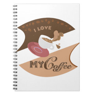 I Love My Coffee Retro Java Notebook