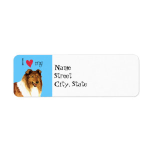 I Love my Collie Return Address Label