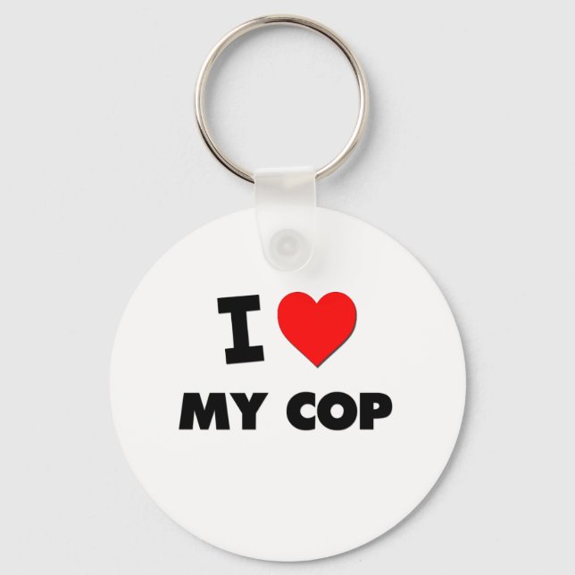 I love My Cop Key Ring (Front)