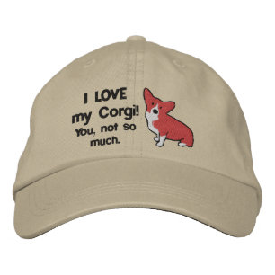 I Love My Corgi Embroidered Hat
