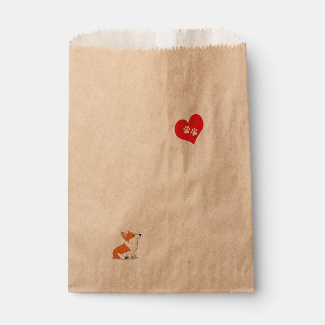 I love my corgi favour bag (Front)