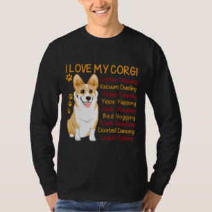 I Love My Corgi Funny Corgis Dog Mom Dad Pet T-Shirt