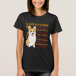 I Love My Corgi Funny Corgis Dog Mum Dad Pet T-Shirt