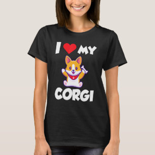I Love My Corgi Happy Corgi Valentines Day T-Shirt