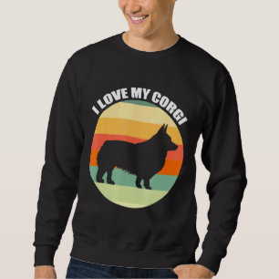 I Love My Corgi Retro Sunset Sweatshirt