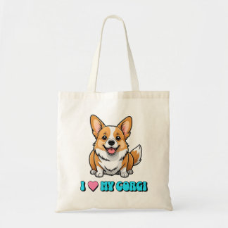 I Love My Corgi Tote Bag