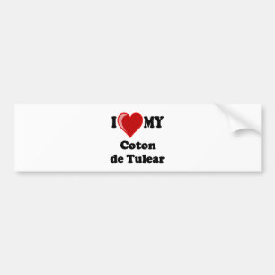 I Love My Coton De Tulear Dog Bumper Sticker