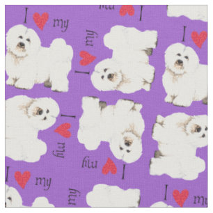 I Love my Coton de Tulear Fabric