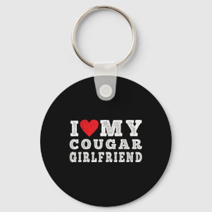 I Love My Cougar Girlfriend - I Heart My Cougar Gf Key Ring
