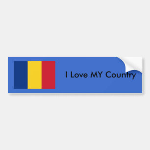I Love MY Country Romania Flag The MUSEUM Zazzle Bumper Sticker