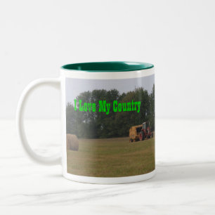 I Love My Country! Two-Tone Coffee Mug