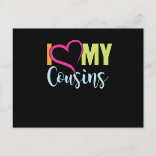 I Love My Cousins Brother Sister Aunt Uncle Gift Postcard