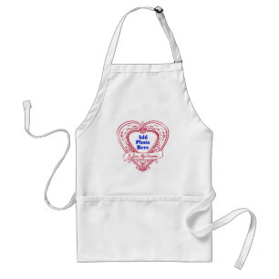 I Love My Cousins! Photo Red Hearts Standard Apron