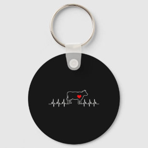 I Love My Cow Valve Ekg Heartbeat Heart Patient  Key Ring