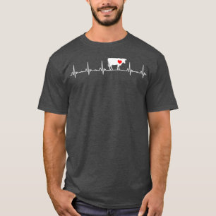I Love My Cow Valve EKG Heartbeat Heart Patient  T-Shirt