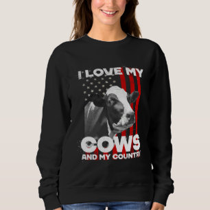 I love my cows dairy farmer farming     sweatshirt