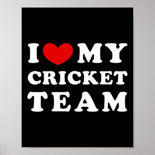 I Love My Cricket Team  Poster