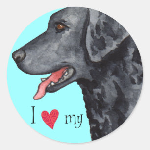 I Love my Curly-Coated Retriever Classic Round Sticker