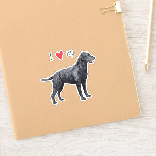 I Love my Curly-Coated Retriever Vinyl Sticker