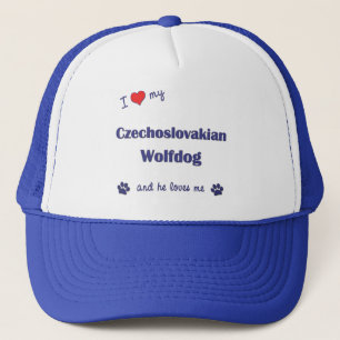 I Love My Czechoslovakian Wolfdog (Male Dog) Trucker Hat