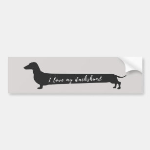I love my dachshund bumper sticker