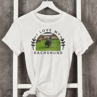 I Love My dachshund Dog Photo T-Shirt